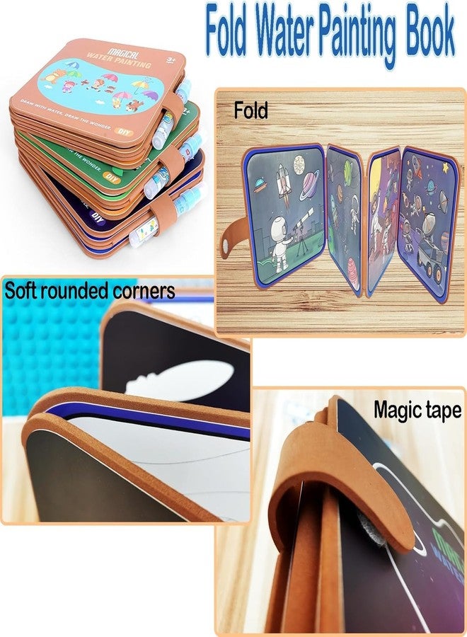 TEMSON Magical Water Painting Book, No-Mess Art Book Busy Book for Kid, Reusable Drawing Coloring Book with Portable Doodle (Cartoon) - Image 5